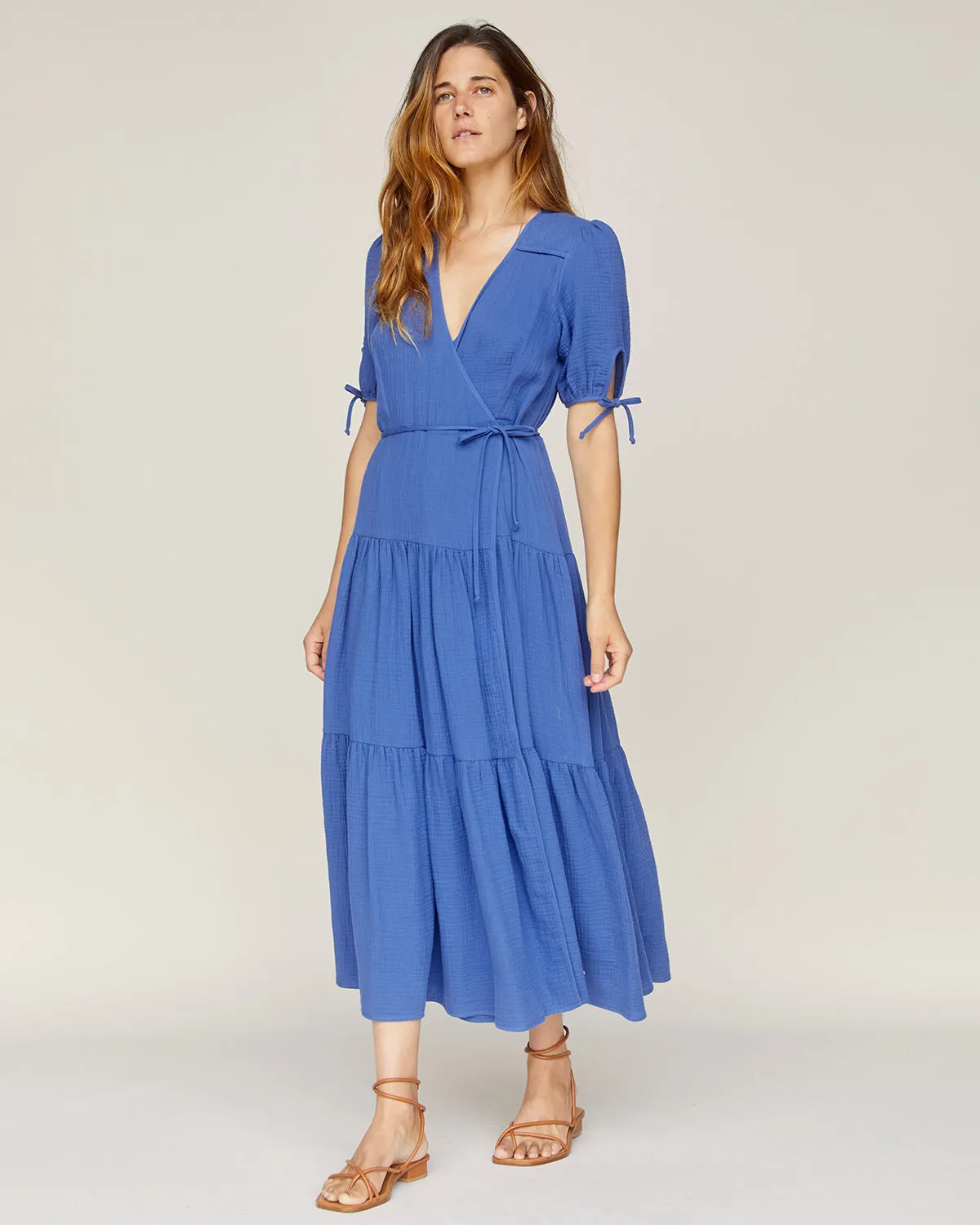 The Augusta Dress | Lapis Gauze