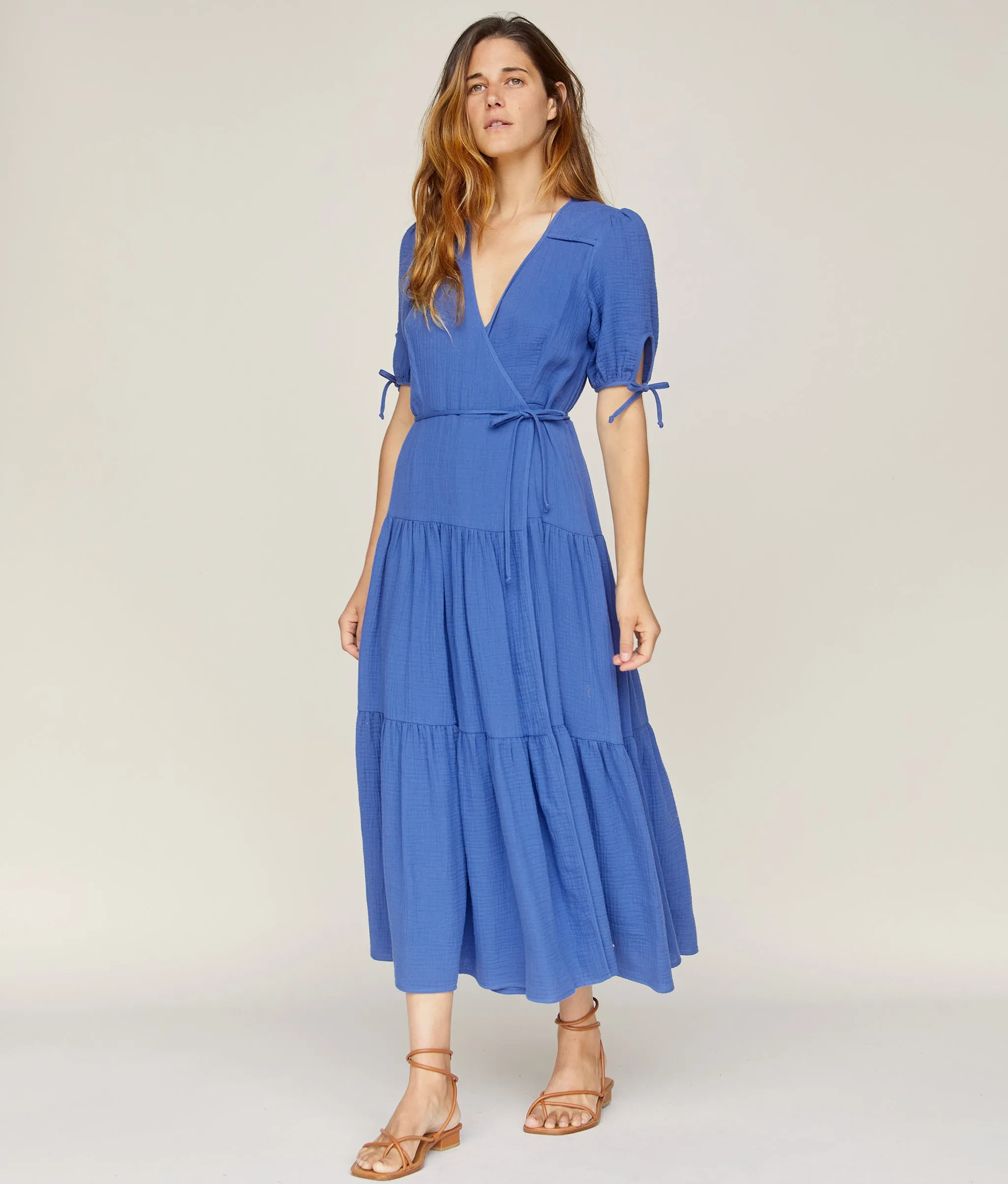 The Augusta Dress | Lapis Gauze