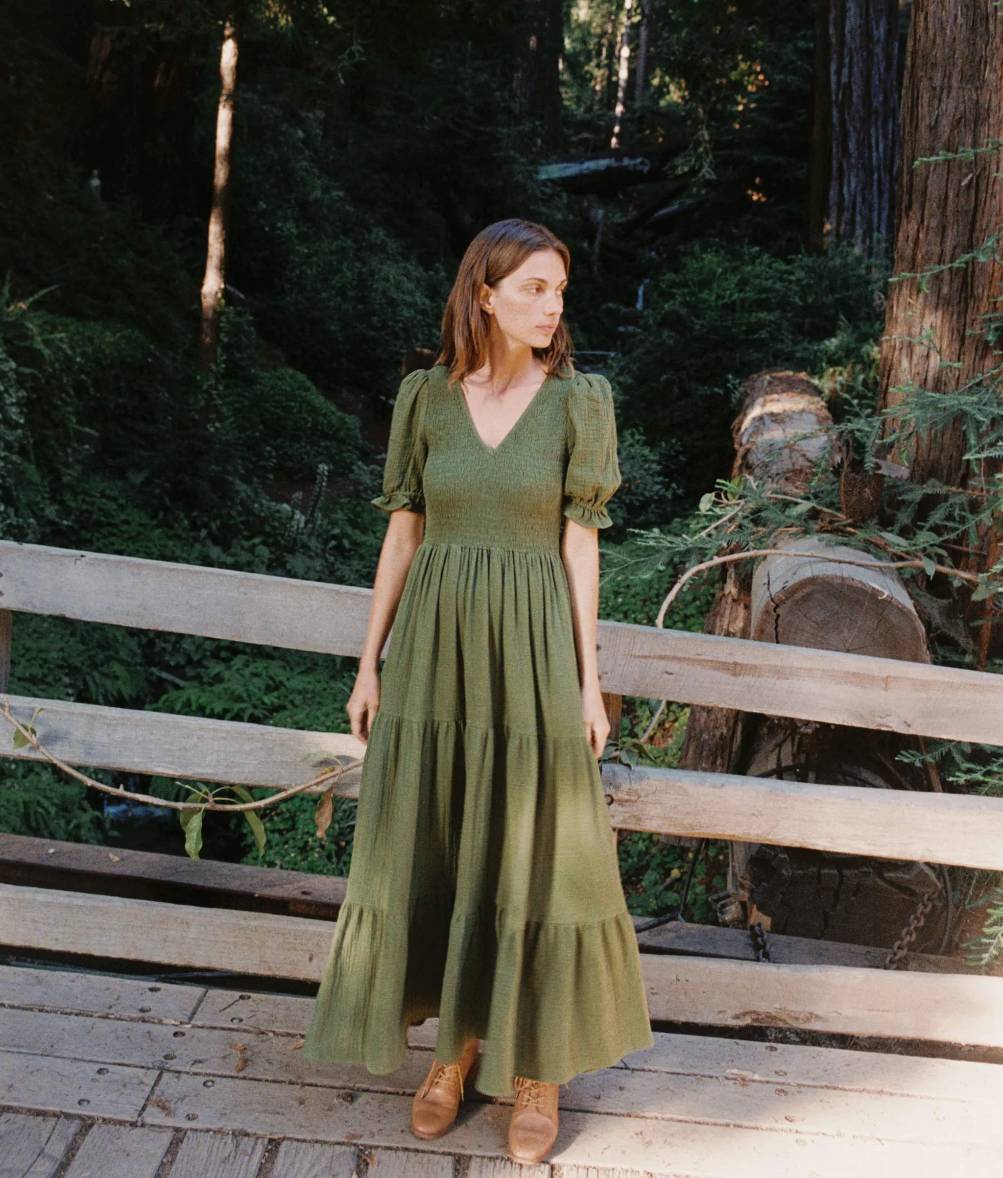 The Brooklyn Dress | Forest Gauze