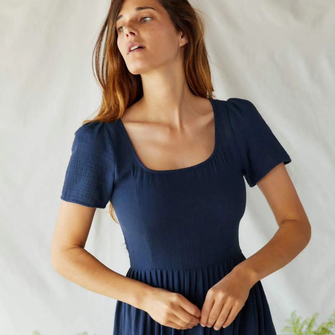 The Scarlet Dress | Navy Gauze