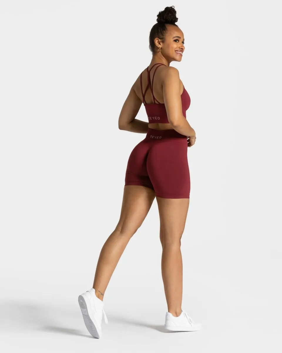 Timeless Scrunch Short "Weinrot"