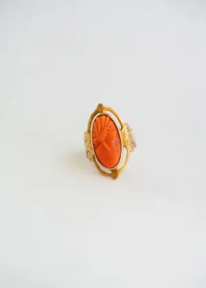 Vintage Carved Woman Ring