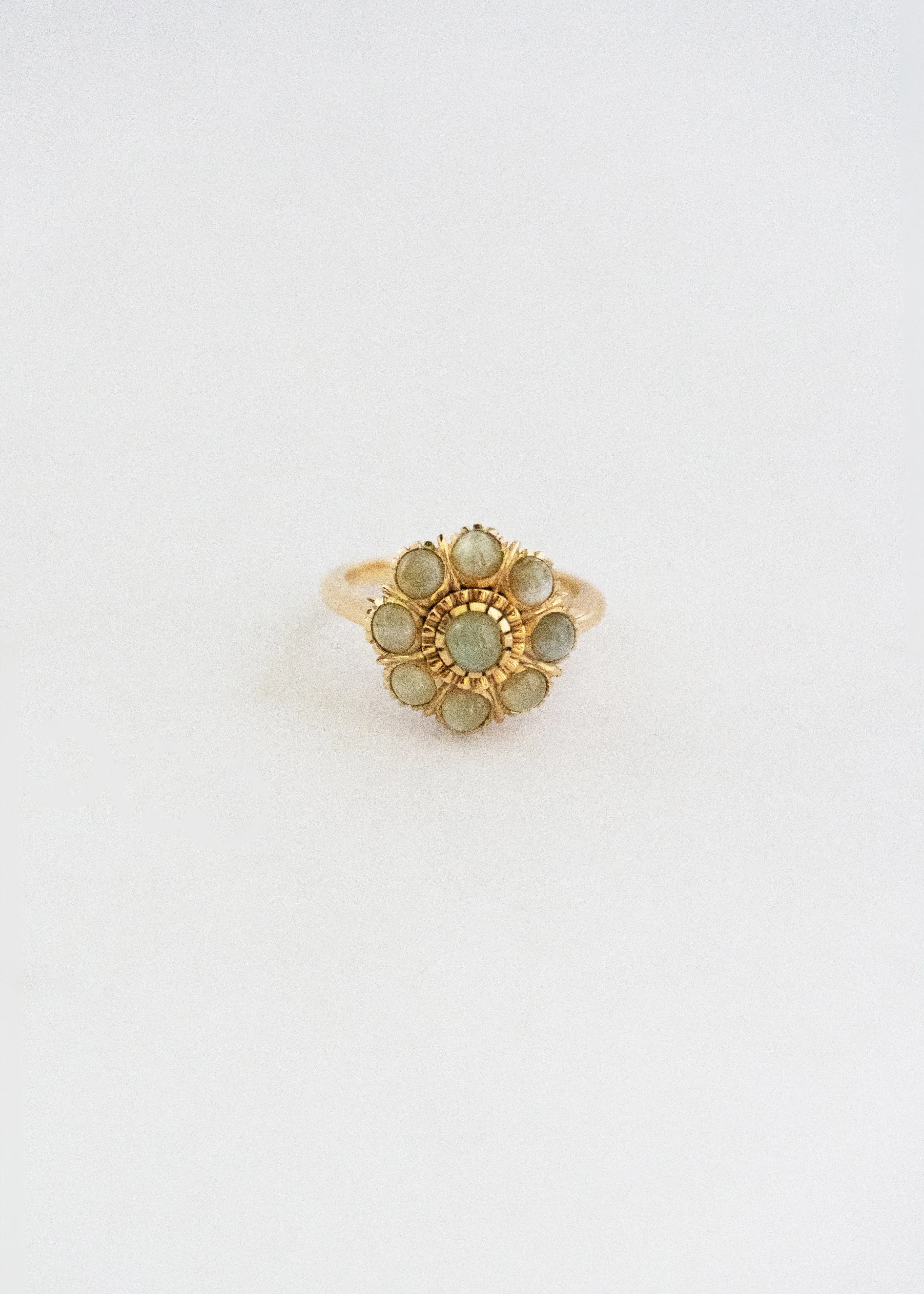 Vintage Cat's Eye Chrysoberyl Cluster Ring