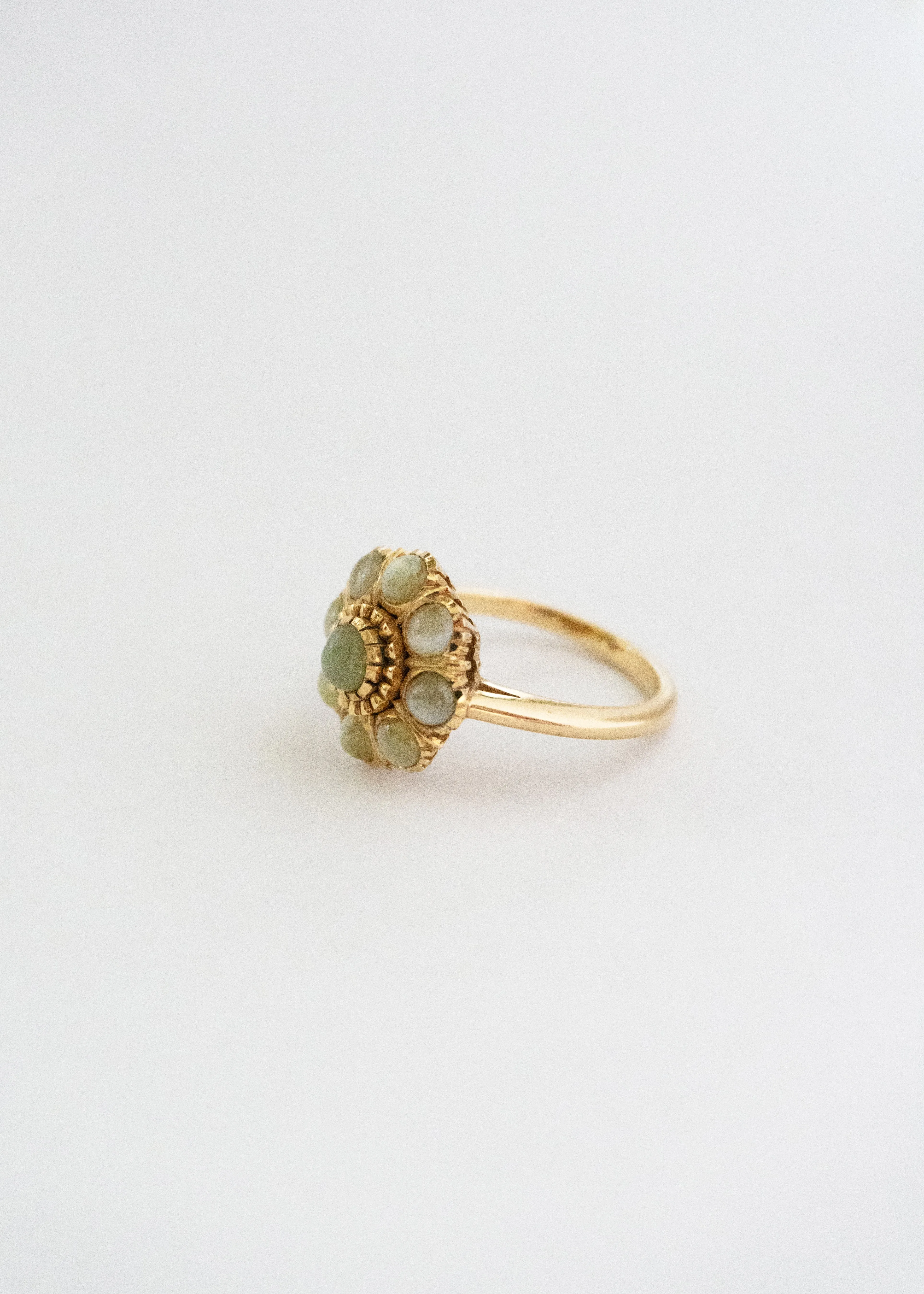 Vintage Cat's Eye Chrysoberyl Cluster Ring