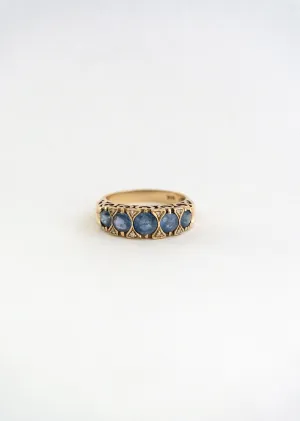 Vintage Edwardian 5 Sapphire Ring