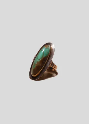 Vintage Ring with Matrix Turquoise