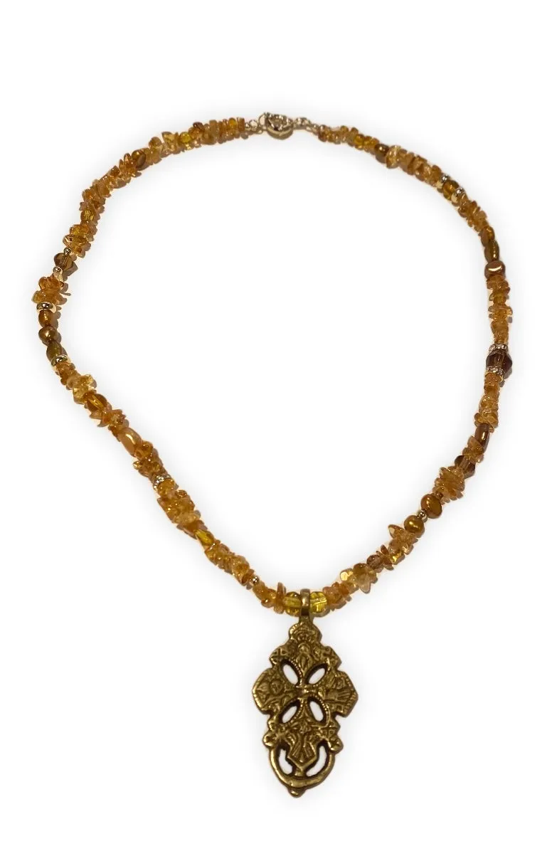 Von Mucci Ethiopian Cross Necklace