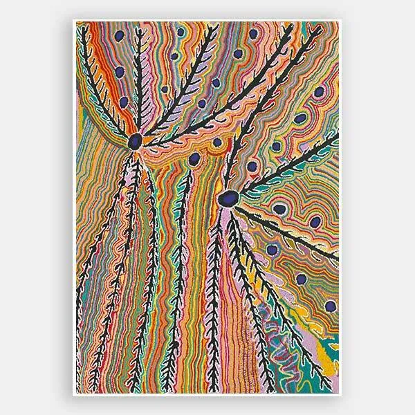 Wakirlpirri Jukurrpa Multicolour Unframed Art Print